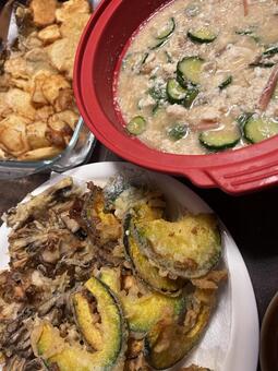 家庭料理 冷や汁,きゅうり,郷土料理の写真素材