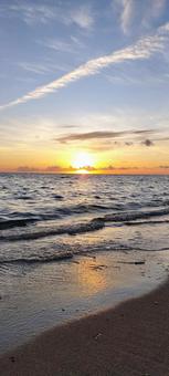 海と夕陽 海と夕陽の写真
