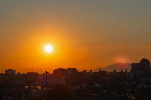 Magic hour evening sky, JPG