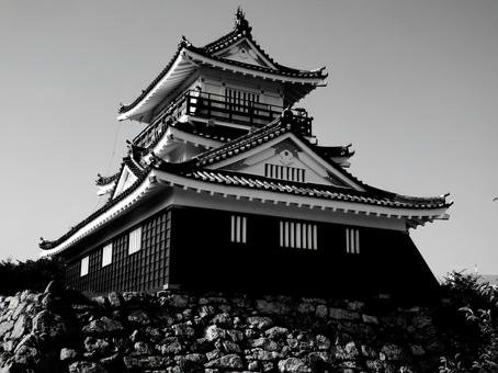 静岡県-浜松城-天守-白黒 静岡県-浜松城-天守-白黒の写真