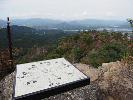 日本百低山・岩櫃山山頂 岩櫃山,山頂,看板の写真素材