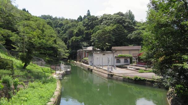 日向大神宮　大神宮橋から琵琶湖疏水 日向大神宮,神社,神社仏閣の写真素材