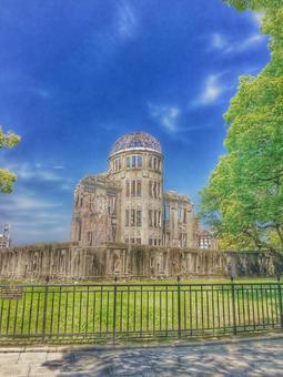 Photo, atomic bomb dome, world heritage, war, 