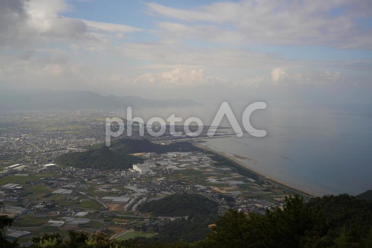 海岸線と街並み 海岸線,海岸,日本の写真素材