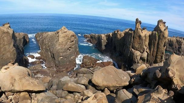 海の岩 海の岩の写真