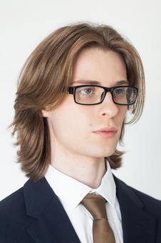 スーツにメガネをかけた男性 男性,外国人,欧米人の写真素材