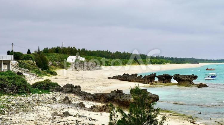 鹿児島県与論島の大金久海岸と百合ヶ浜 大金久海岸,百合ヶ浜,与論の写真素材