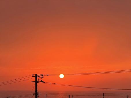 夕日 夕日の写真