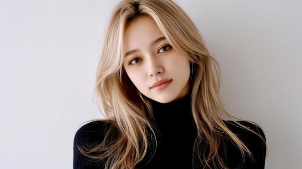 金髪の美しい女性モデル 金髪の美しい女性モデルの写真