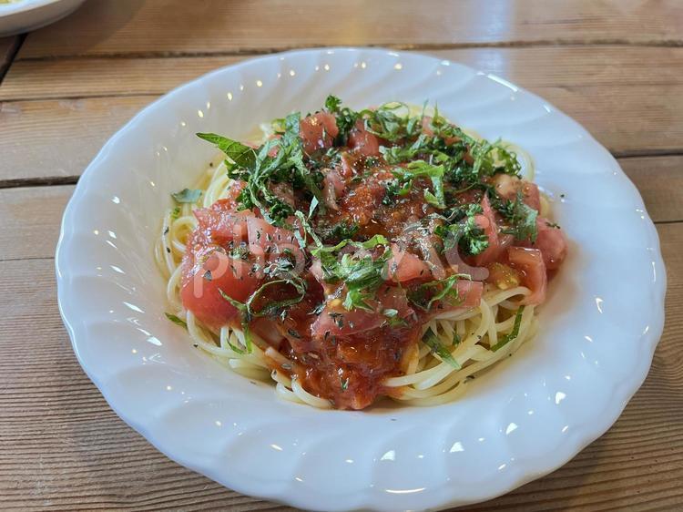 パスタ パスタ,スパゲッティ,とまとの写真素材