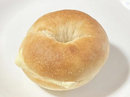 ベーグルバターサンド ベーグル,サンドイッチ,バターサンドの写真素材