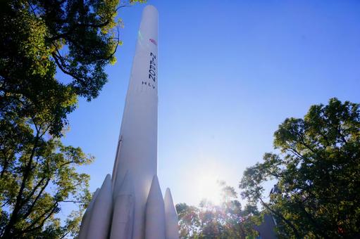 宮崎市・H-I ロケット模型(実物大) 宮崎市・H-I ロケット模型(実物大) 宮崎県,景色,宮崎市の写真素材