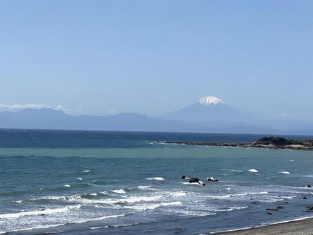 富士山と海 富士山,富士,ふじの写真素材
