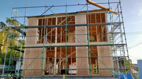 一戸建て住宅-建築現場 一戸建て住宅-建築現場 一戸建て,住宅,建築現場の写真素材