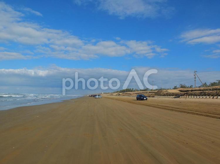 千里浜なぎさドライブウェイ09 千里浜なぎさドライブウェイ09 なぎさ,ドライブ,ドライブウェイの写真素材