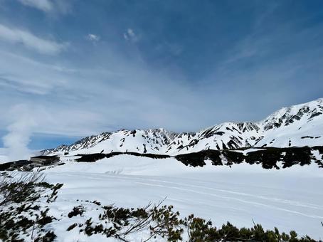 Toyama's magnificent view of Mt. Tateyama in spring, JPG