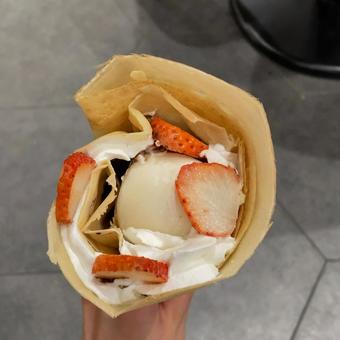 Photo, ice crepe, dessert, crepe, 