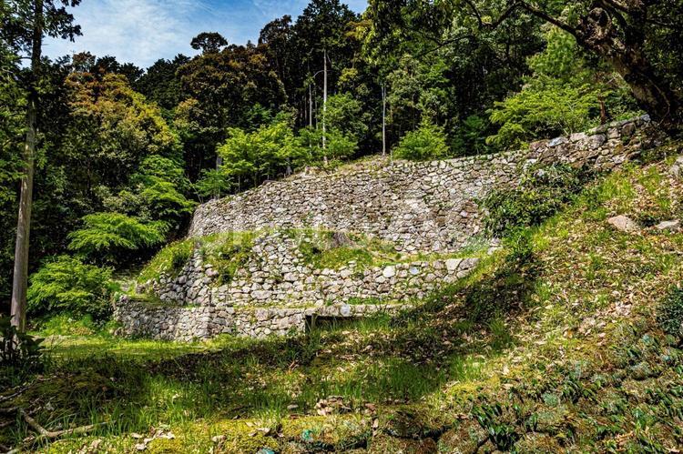 安土城　石段 安土城,日本100名城,石垣の写真素材