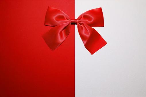 背景_赤と白_リボン 背景_赤と白_リボン リボン,背景,ギフトの写真素材