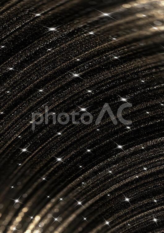 星の軌跡風　背景素材（金色×黒）縦 星,軌跡,星空の写真素材