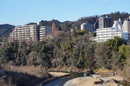 山 山,空,冬の写真素材