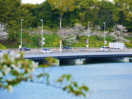 橋 橋 橋,車,トラックの写真素材