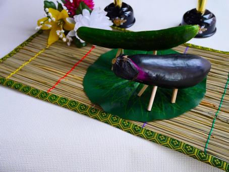 お盆のきゅうりとなす.2 お盆のきゅうりとなす.2の写真