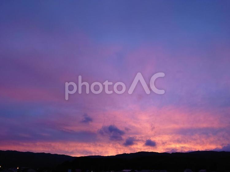 夕暮れの空 空,自然,屋外での写真素材