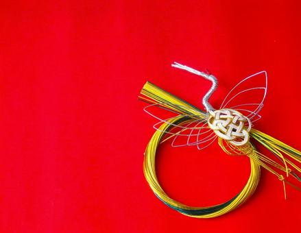 水引の鶴が告げる新春 お正月,背景,正月飾りの写真素材