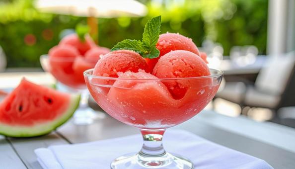 スイカシャーベットの写真