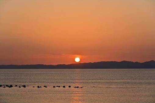 Sunset over Sado Island, JPG Sunset over Sado Island, JPG