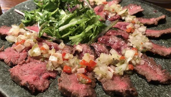 牛肉のカルパッチョ風サラダ カルパッチョ,牛肉,前菜の写真素材