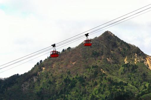 御在所岳のロープウェイの写真