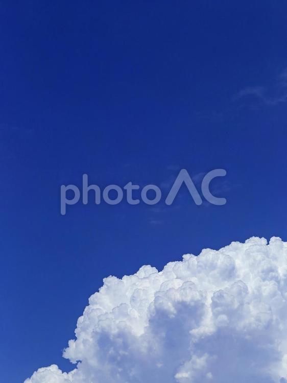 モクモクと湧き上がる入道雲　青い空 入道雲,白い雲,夏の空の写真素材