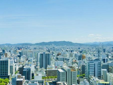 高松市中心市街地俯瞰3 高松市,瓦町,地方都市の写真素材