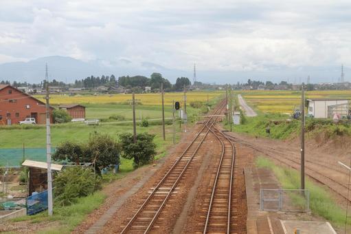 JR城端線、二塚駅、駅構内 jr,jr西日本,城端線の写真素材