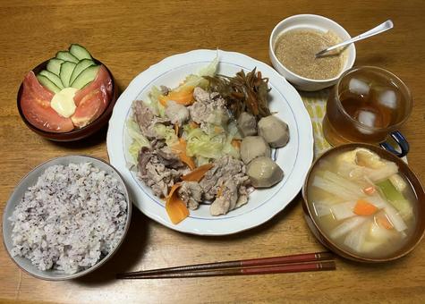 自炊メシ 自炊メシ 料理,食事,自炊の写真素材