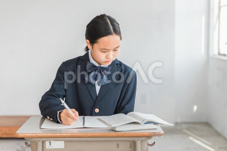 学校で勉強する中学生・高校生（真面目） 勉強,高校生,中学生の写真素材