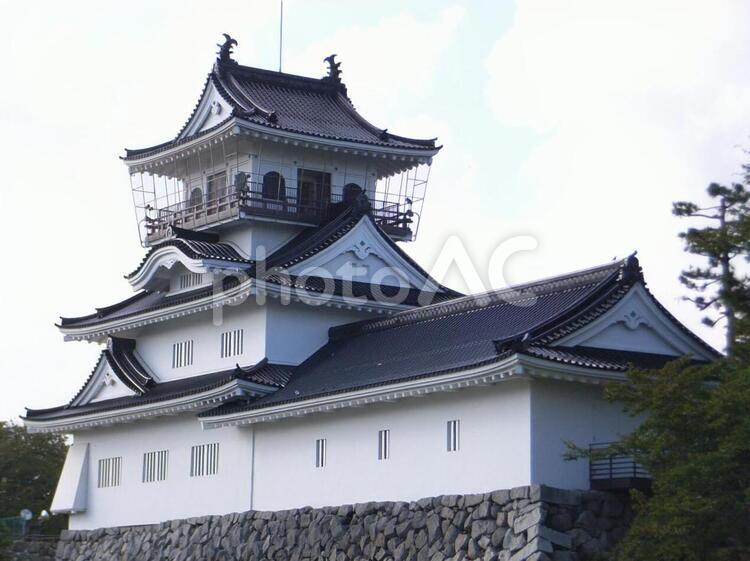 富山城模擬天守 富山城の写真素材