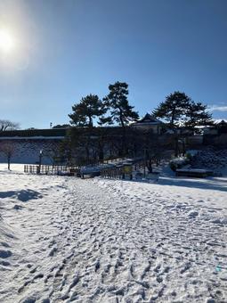 雪景色 雪景色の写真