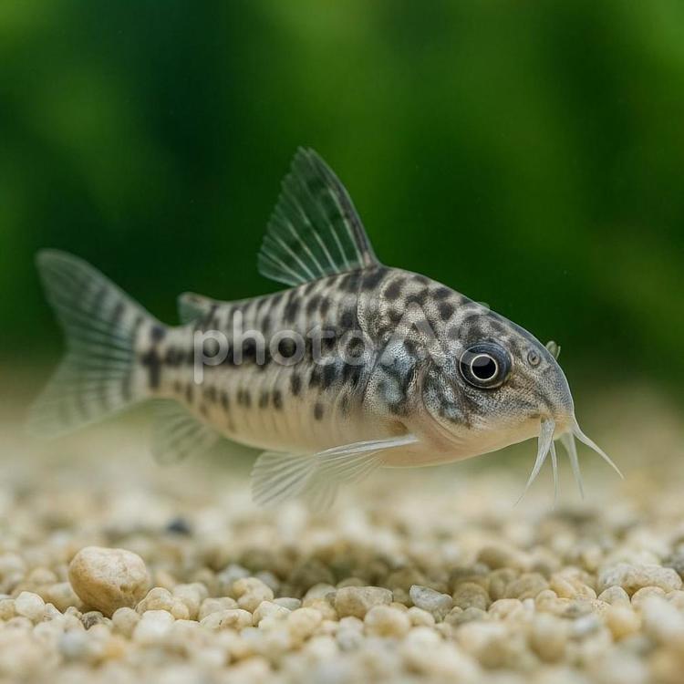 【熱帯魚】水槽内のコリドラス・ペロータス コリドラスペロータス,熱帯魚,観賞用の写真素材