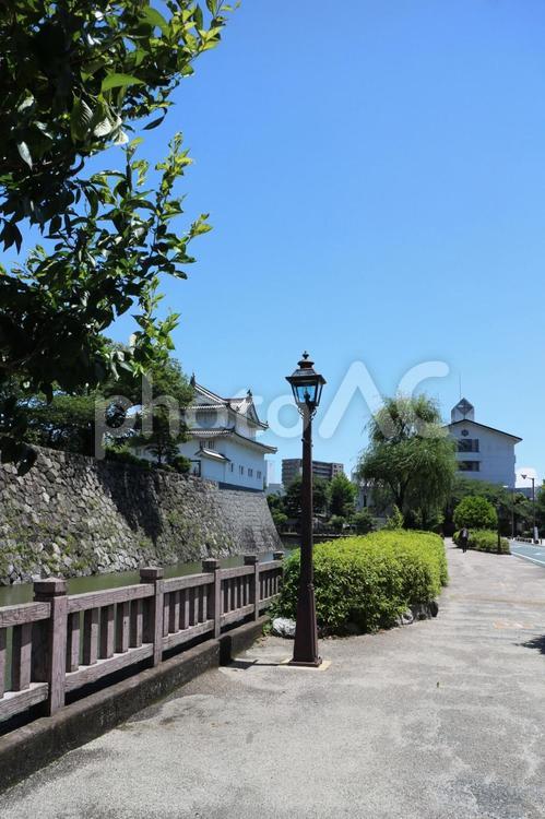 駿府城巽櫓へ行く道　街路灯 街路灯,巽櫓,駿府城の写真素材