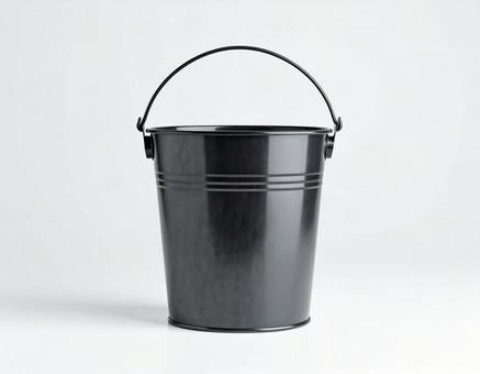 黒いバケツ 黒いバケツの写真