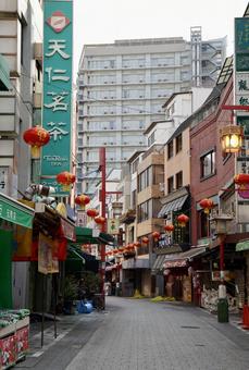 南京町の朝の風景 南京町の朝の風景 神戸,中華街,南京町の写真素材