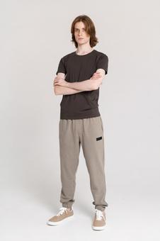 腕組みをする半袖の男性 腕組みをする半袖の男性 男性,腕組み,ポーズの写真素材