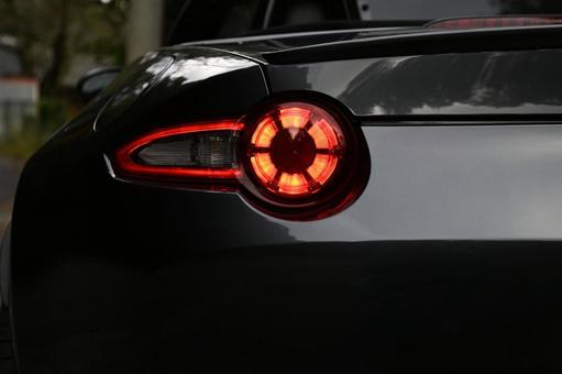 国産オープンカーのテールライト テールライト,テール,尾灯の写真素材