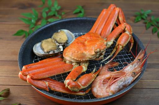 海鮮盛り合わせ 海鮮盛り合わせ バーベキュー,磯焼き,焼き物の写真素材