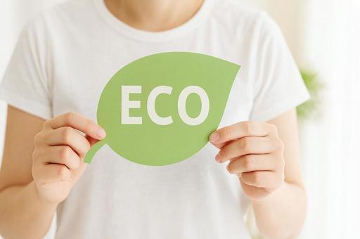 ECOの文字とエコ意識の象徴・環境・自然 ECOの文字とエコ意識の象徴・環境・自然の写真