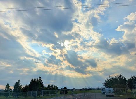 天使の階段 天使の階段,雲,空の写真素材