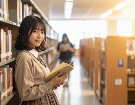 本を読む女性 本を読む女性の写真